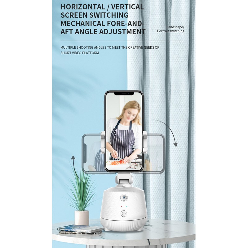 Smartphone Tracking Holder 360 Degrees Rotating Follow Shooting Stabilizer Live