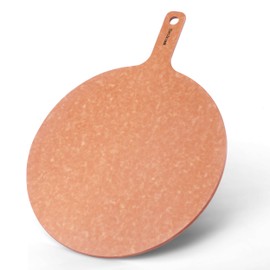 BestCook Pizza Peel 12 inch, Wood Fiber Pizza Cutting Board, Premium Pizza Paddle Spatula, Eco-Friendly Oven Accessory for Baking, Serving, and Cutting Pizza, Cheese, Bread, Fruits, and Vegetables