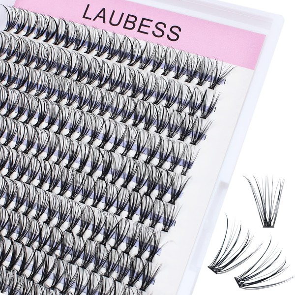 Lash Clusters LAUBESS Individual Lashes Waterproof Eyelash Clusters Mixed Tray