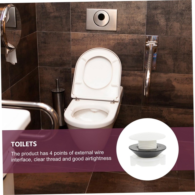 Tofficu 2Pcs Toilet Tank Plug Caps Durable Plastic Water Tower