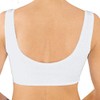 Fox Valley Traders Comfort Sleep Bra, Front Closure, White, Size