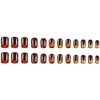 Fall Press on Nails Red Yellow Maple Leaf Designs Glossy