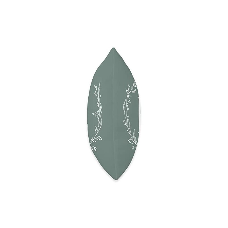 Sage Green Capital Letter E Monogram Initial E Throw Pillow