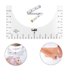 Anasido Set of 2 T Shirt Ruler Guide, T-Shirt Alignment Tool, Clothing Centering Center Design Vinyl Heat Press Measure Tools, Tshirt Rulers to Center Designs for Adult Youth Toddler Infant