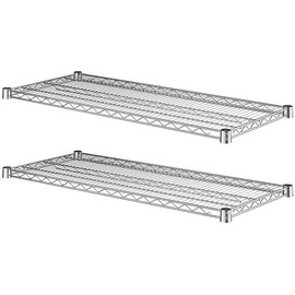 Zedfire Chrome Wire Shelf for Shelving Units, 2-Pack 18" x 42" Replacement Shelves for Wire Rack, NSF Additional Heavy Duty Wire Shelving