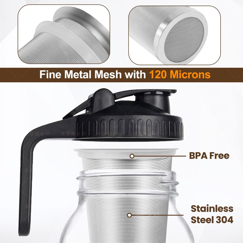 2 PCS Cold Brew Coffee Filter, 304 Stainless Steel Food
