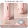 Bikini Trimmer for Women, Electric Razors with Dual Heads, Rechargeable