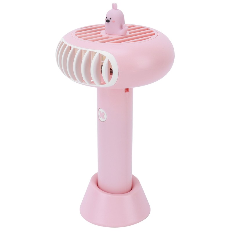 Pink USB Neck Fan Mini Portable Desktop Foldable Fan for