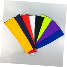 FRCOLOR 1 Pair Elbow Pads Sun Protection Sleeve for Sports Training Breathable Stretchy Elbow Guard Padded Arm Compression Sleeve Dark Blue Unisex Design for Enhanced