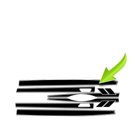 Side Fender Hash Mark Racing Stripes – Fits 2024–2025 Dodge Charger EV Scat Pack Daytona Base Models – High Performance Vinyl – Durable 3 mil Material – Charger Decals – Made in USA (Gloss Black)