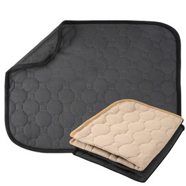 2 Pack Washable Pee Pads for Dogs 26" X40" , Waterproof Pet Training Pad, Absorbent Non-Slip Backing Whelping Pads, Reusable Leakproof Dog Crate Liner Mat for Floor, Sofa, Couch (Beige & Gray)