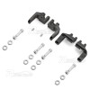 RI Black Driver Floor Board Relocation Brackets For Harley Road