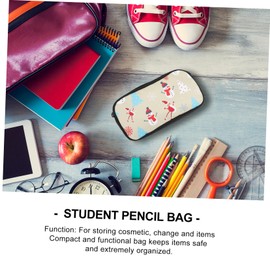 TEHAUX 2 Pcs Christmas Storage Bag Pencil Case for Lovely Coin Purse Oxford Cloth Coin Bag Zip Wallet Stocking Stuffers for Students Storage Bags Cosmetics Bag Polyester