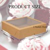 TEMLQPACK 25pcs 9x9x2.5 Inches Brown Bakery Boxes with Window Cookies