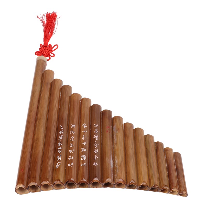 Pan Flute Natural Bamboo 15 Pipes G Tone Pans Pipe