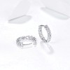 Hoop Earrings for Women, 925 Sterling Silver Huggie Hinged Earrings,