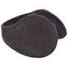 Lambland Sheepskin and Suede Ear Warmers Sprung Earmuffs (Dark Brown)