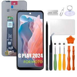Replacement for Motorola Moto G Play 2024 LCD Screen Display Touch Digitizer Assembly with Repair kit