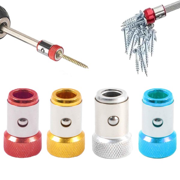 WADY 4PCS Magnetic Screwdriver Ring, Power Drill Bits, Metal Magnet