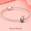 Annmors 925 Sterling Silver Charms fit Bracelets Necklaces Rabbit Hugs