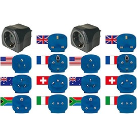 Brennenstuhl Twin Value Pack Travel Plug Adaptor Set with 10A Fuse