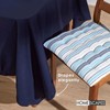 HOMESCAPES Blue Table Cloth, Plain Cotton Tablecloth, Square, Handcrafted &