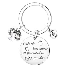 Nimteve New Grandma Gift Keychain Grandmother Announcement Gift First Time Grandma Gifts Keychain Grandma To Be Keyring Jewelry Promoted To Grandma Keychain