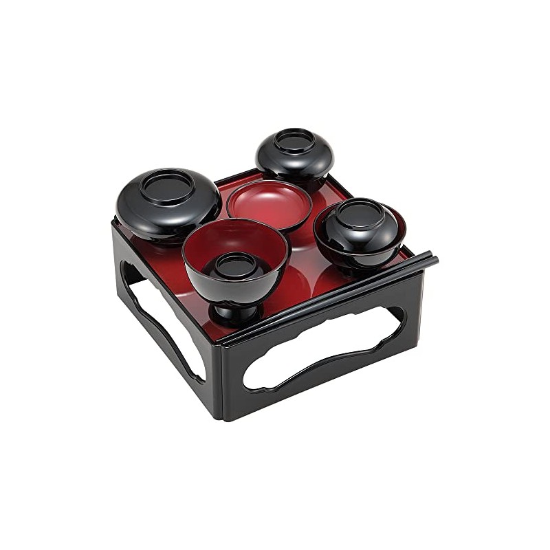 Butsudanya Takita Shoten Buddhist Zen (Ritual Service) Resin Black Vermilion