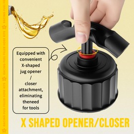 4 Pcs Fit for VP Racing Fuel Jug Hose Kits, Black Hose Cap, and Black Replacement Vent Cap Kit Fit for VP Racing Fuel Filler Hose, 3/5/5.5 Gallon, LC2 VP Gas Can Cap (2-in-1 Upgraded Pipe Bender)