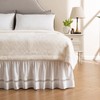 MIYE - Falda de cama de encaje con volantes, elástico