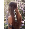 Set of 2 Gypsy Hippie Feather Hair Band Headdress and