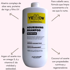 Shampoo Yellow Nutritive Argan y Coco para Cabello Seco y Dañado 1 L