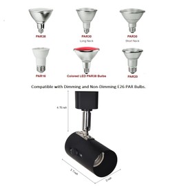 SHILIHE Cabezas de iluminación universal tipo H E26 (sin foco), con certificación ETL, paquete de 4 unidades