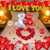 Valentines Day Balloons - 55pcs Valentines Day Decorations Kit Included