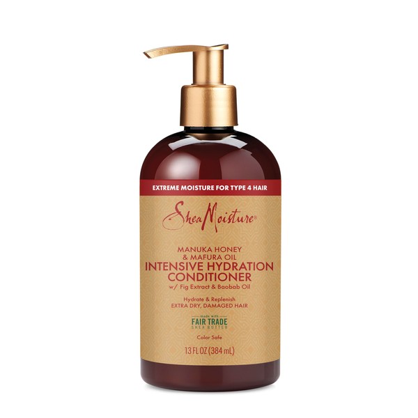 SheaMoisture Manuka Honey and Mafura Oil Intensive Hydration Conditioner for Dry, Damaged Hair with Fig Extract & Baobab Oil Nourish & Soften 384 ml
