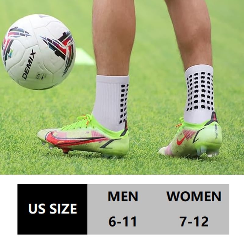 Athletic Grip Socks and Shin Guard Sleeves Set for Soccer,