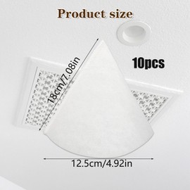 XIAQICA Pack of 10 Filters G4 Ventilation System for Exhaust Air 185 mm Compatible with All Types of Ventilation Systems Taper Filter DN 125 for Disc Valves