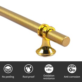 Rovanboao 10 Pack | 5 Inch Cabinet Pulls Brushed Gold Gold Base Stainless Steel Kitchen Drawer Handles Cupboard Vanity Dresser Hardware 5 InchLength, 3 Inch Hole Center