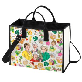 BWWKTOP Gold Girls Crossbody Bag Blanche & Rose Fans Gift Dorothy & Sophia Shoulder Bag Bachelorette Parties Gift (SHADY BG)