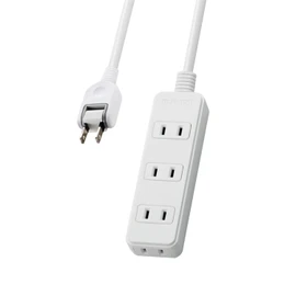 エレコム 電源タップ 4個口 スイングプラグ 1m ホワイト T-TS02-2410WH