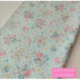 Sanrio Little Twin Stars/Cotton Fabric (Sheeting)  Fat Quarter Ships from CA