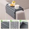GEHE Sofa Arm Tray Bamboo Sofa Tray Table for Couch,