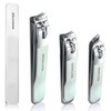YUNYU Stainless Steel Nail Clippers, 3 Pieces Heavy Duty Toenail