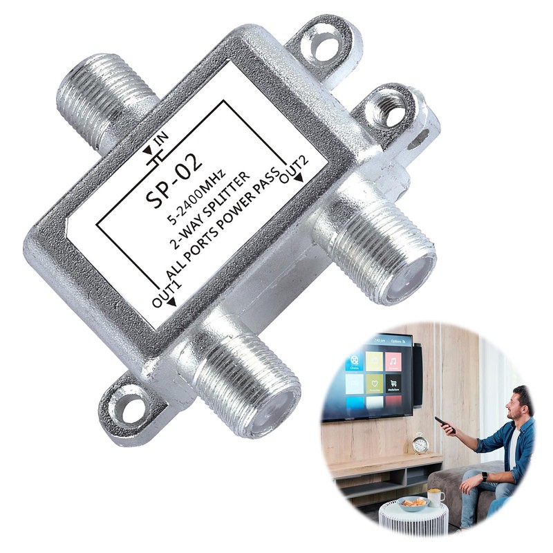 2-Way SAT Splitter, Coaxial Distributor, Satellite Splitter, Antenna Splitter for