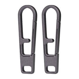Heavy Duty Titanium Zipper Pull Replacement Set, Durable Zipper Handle Fixer for Backpacks, Luggage, Jackets (ZP1-2Pcs-Gray)