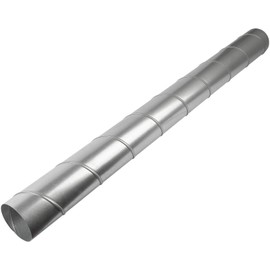 4" Inch Round Spiral Air Duct, 45" Inch Long Duct, Straight Rigid Galvanized Steel Dryer Vent Hose Extension, Warm Air Exhaust, Threaded Metal Duct