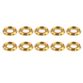 Wanyifa Titanium Washer M5 M6 M8 M10 Spacer Washer for Motorcycle Car Decorative Pack of 10 (M5, Gold) M5 Moonflower