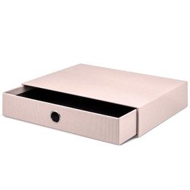 Rössler Papier S.O.H.O. 1524452580 Drawer Box for DIN A4 with Finger Hole, Powder, 343 x 250 x 65 mm, Pack of 1