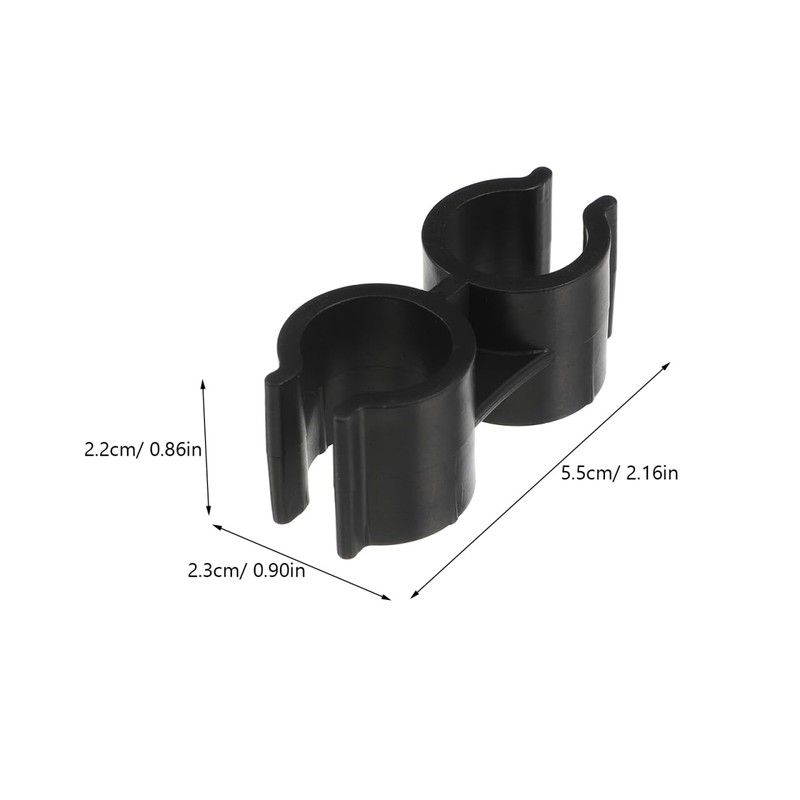 PRETYZOOM Pack of 4 Double Clamps Pipe Clamps PVC Plastic