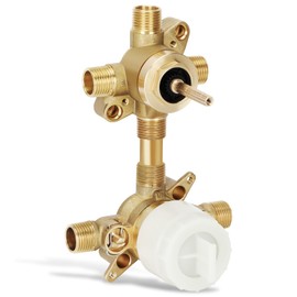 U232CIS Brass Shower Diverter Valve Compatible with moen M-CORE with CC/IPS Connections and Stops, 2-Way Only, Heavy-Duty Construction for Tub/Shower Flow Control, Not for 3-Way or Multi-Valve Systems
